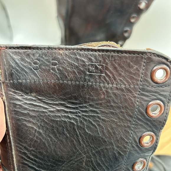 Vintage Endicott Johnson‎ Cap Toe Jumper Boots Black Size 8 With photo Of Marine - Picture 8 of 16